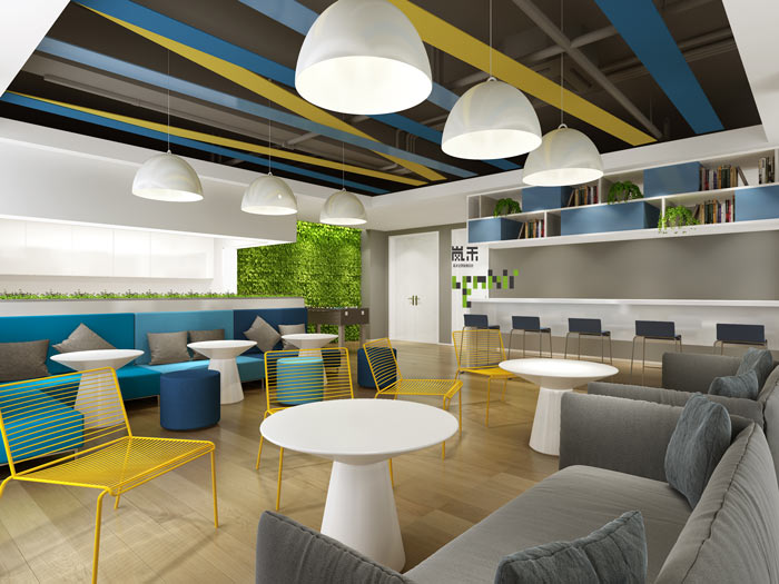 信息科技公司辦公室茶水間裝修設(shè)計效果圖