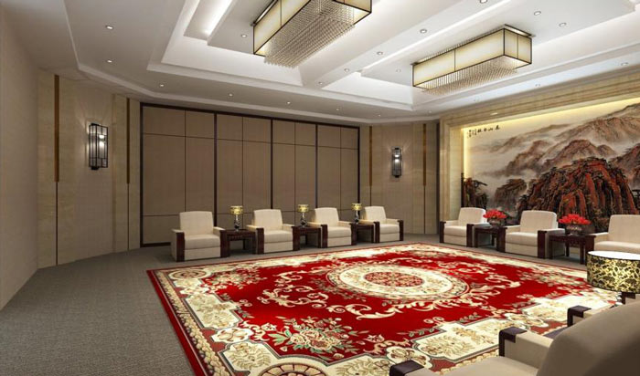 政府辦公室中式接待室裝修效果圖