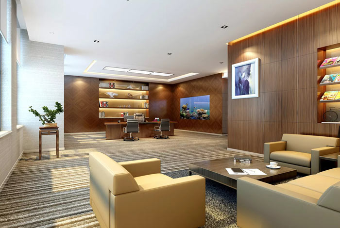 銀行寫字樓行長(zhǎng)辦公室裝修設(shè)計(jì)效果圖