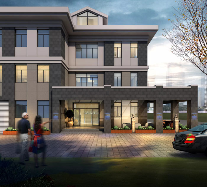 海洋局辦公室外觀裝修設(shè)計效果圖