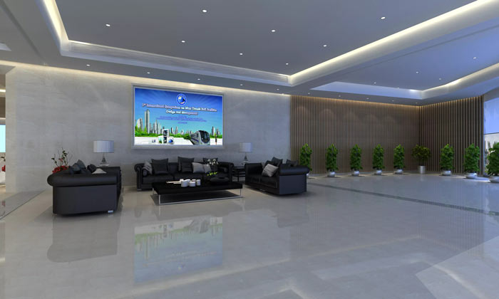 地鐵指揮中心辦公室入口大廳裝修設(shè)計效果圖