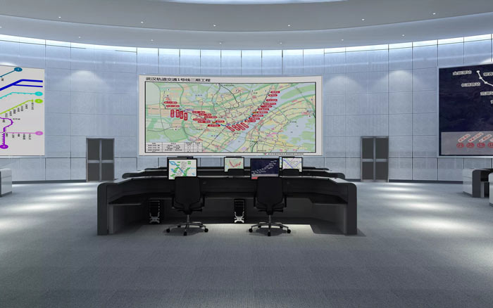 地鐵指揮中心辦公室指揮大廳裝修設(shè)計效果圖