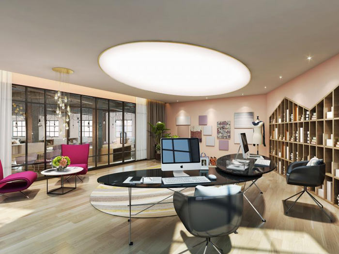 女裝公司經(jīng)理辦公室裝修設計效果圖