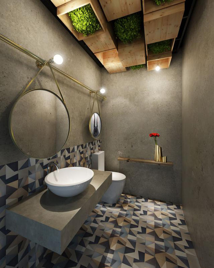 女裝公司辦公室洗手間裝修設計效果圖