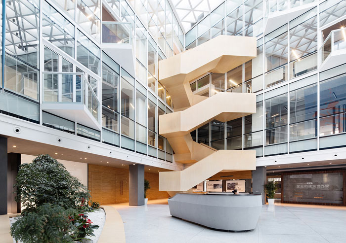 集團(tuán)總部辦公樓入口大堂設(shè)計(jì)效果圖