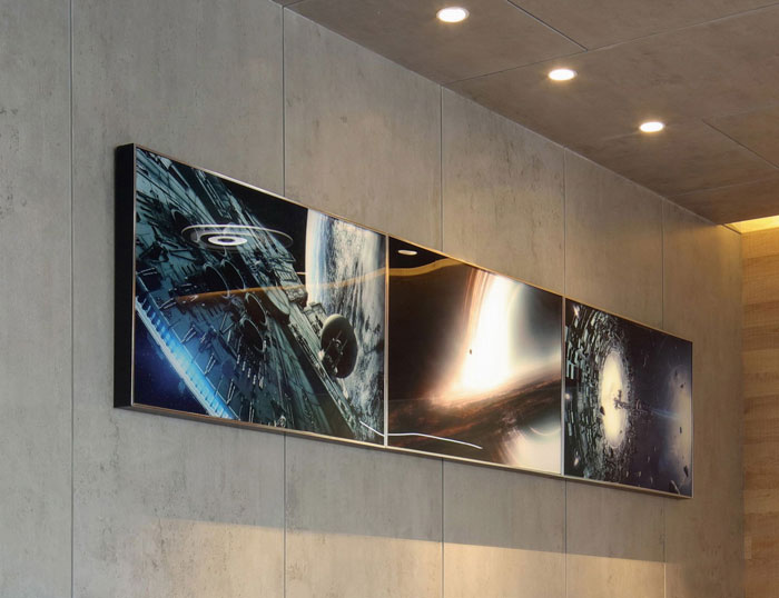 金融控股集團辦公室墻體壁畫裝修設計效果圖