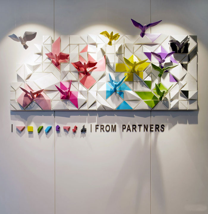 金融控股集團辦公室墻體裝飾裝修設計效果圖