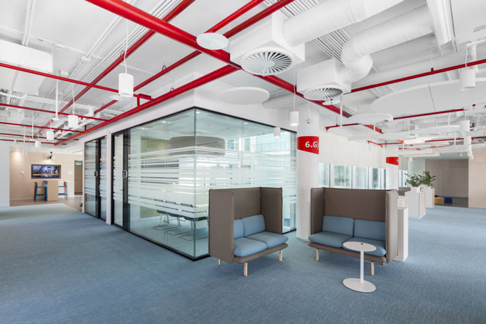 寵物食品公司辦公室過道裝修設(shè)計(jì)效果圖