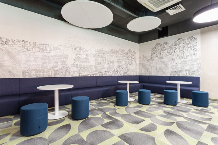 網絡安全公司辦公室休息區(qū)裝修設計效果圖