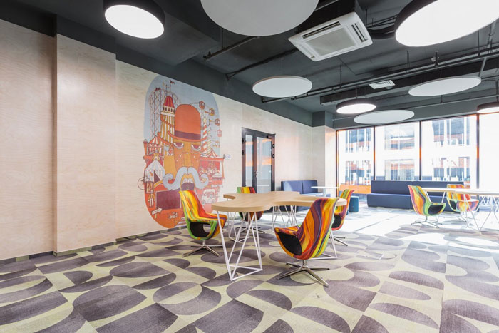 網絡安全公司辦公室休息區(qū)裝修設計效果圖