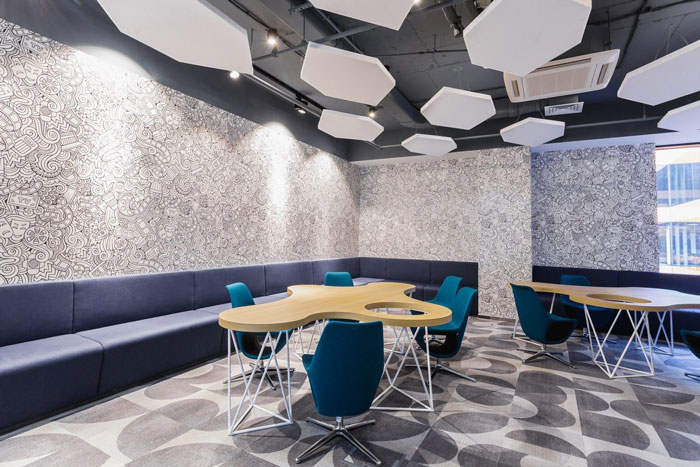 網絡安全公司辦公室休息區(qū)裝修設計效果圖