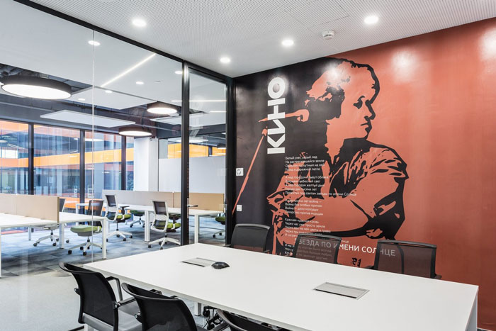 網絡安全公司辦公室交流室裝修設計效果圖