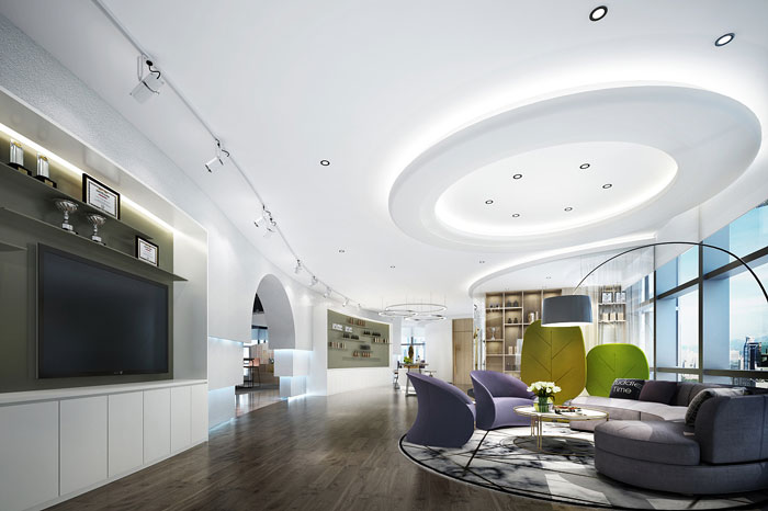 金融公司辦公室接待區(qū)裝修設(shè)計(jì)效果圖