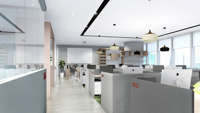 金融公司辦公室辦公區(qū)裝修設(shè)計(jì)效果圖