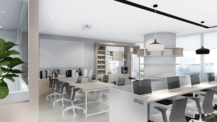 金融公司辦公室辦公區(qū)裝修設(shè)計(jì)效果圖