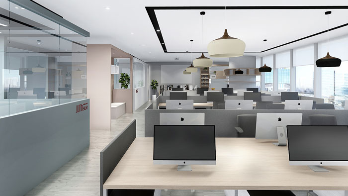 金融公司辦公室辦公區(qū)裝修設(shè)計(jì)效果圖