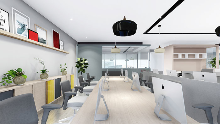 金融公司辦公室辦公區(qū)裝修設(shè)計(jì)效果圖