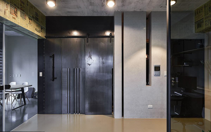 50平方公司辦公室進門區(qū)裝修設(shè)計效果圖