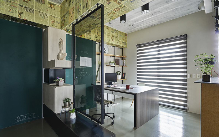 50平方公司辦公室辦公區(qū)裝修設(shè)計效果圖