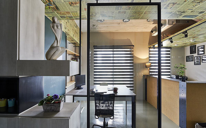 50平方公司辦公室辦公區(qū)裝修設(shè)計效果圖