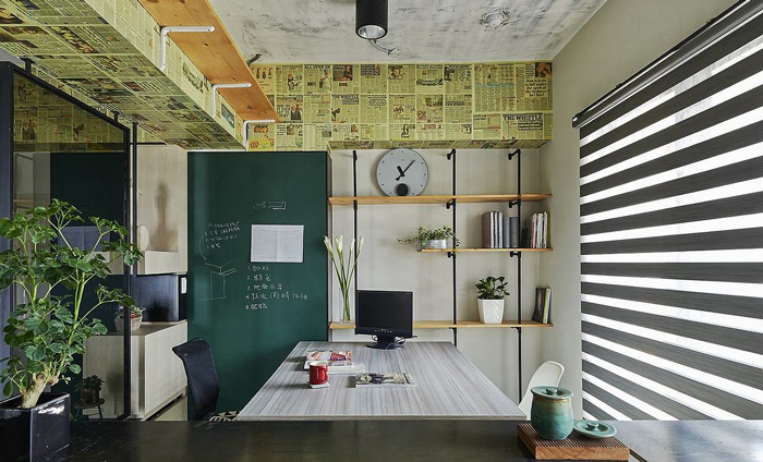 50平方公司辦公室辦公區(qū)裝修設(shè)計效果圖