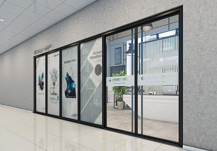 工業(yè)辦公室入口裝修設(shè)計效果圖