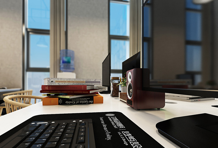 工業(yè)辦公室辦公桌裝修設(shè)計效果圖