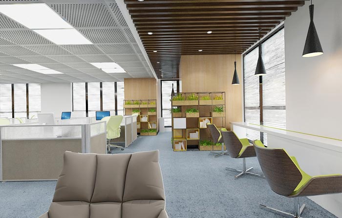 金融租賃公司辦公區(qū)裝潢裝飾設計效果圖