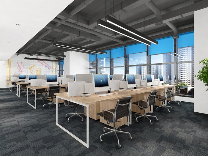 文具公司辦公室辦公區(qū)裝飾設(shè)計效果圖