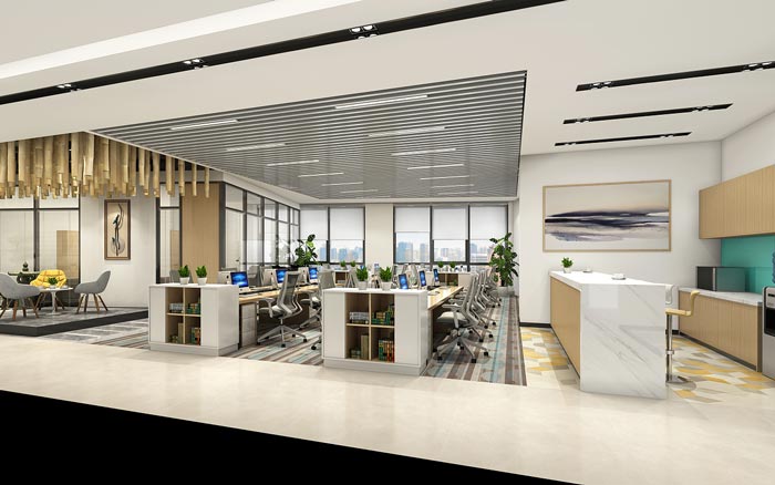 集團(tuán)公司辦公室辦公區(qū)裝飾設(shè)計(jì)效果圖