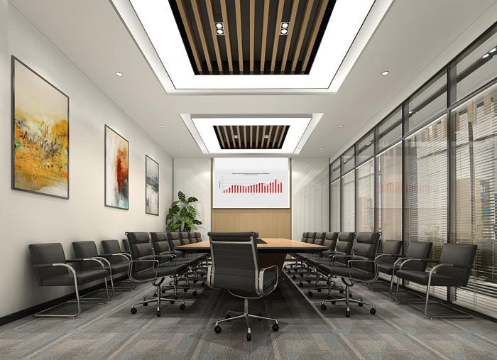 集團(tuán)公司辦公室會(huì)議室裝飾設(shè)計(jì)效果圖