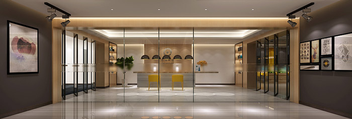 投資咨詢公司前臺裝修設計效果圖