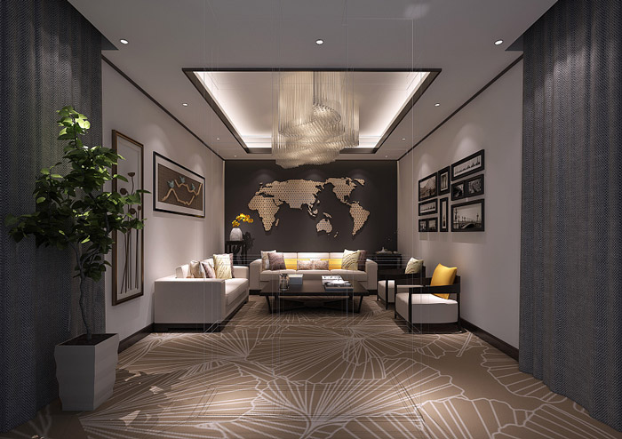 投資咨詢公司接待室裝修設計效果圖