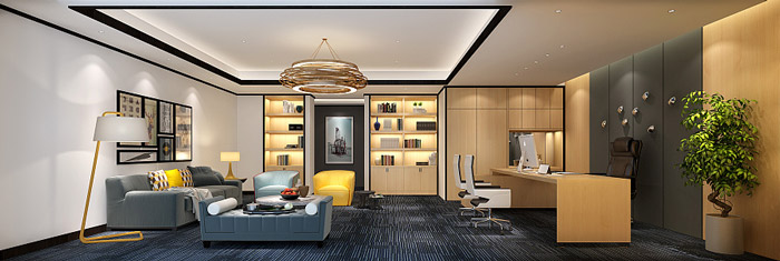 投資咨詢公司總監(jiān)辦公室裝修設計效果圖