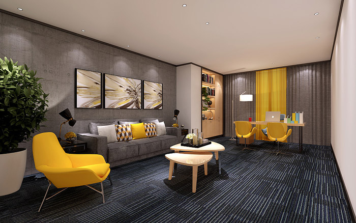 投資咨詢公司董事長辦公室裝修設計效果圖