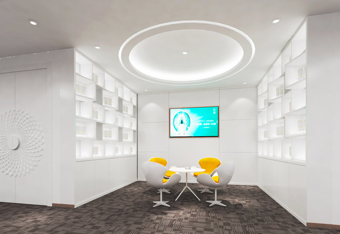 化妝品公司接待區(qū)裝修設計效果圖