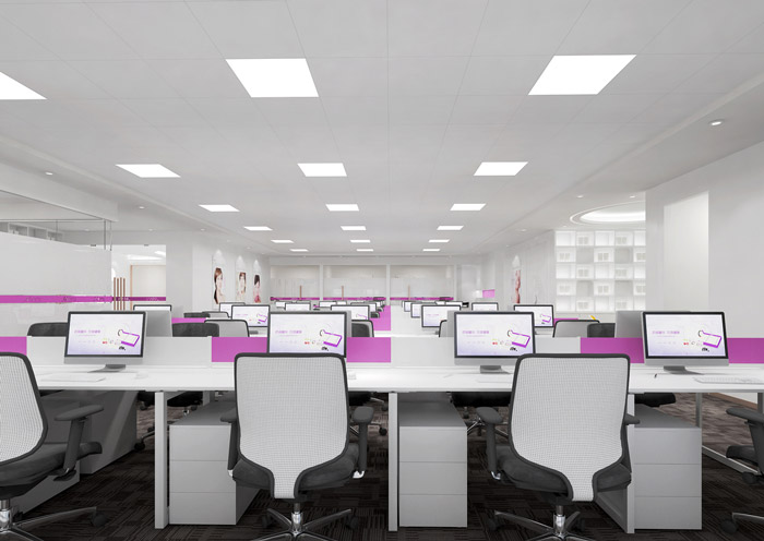 化妝品公司辦公區(qū)裝修設計效果圖