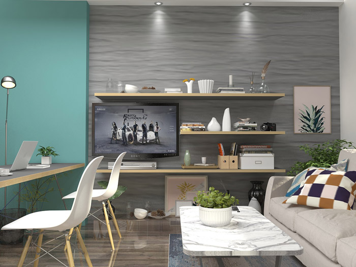 廠房辦公室辦公區(qū)設計效果圖