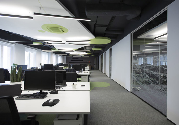 電子科技辦公室辦公區(qū)裝修設(shè)計效果圖