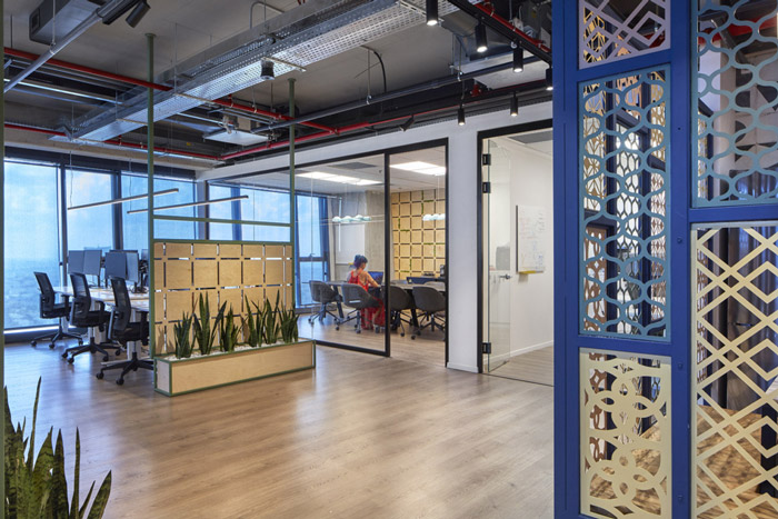 營養(yǎng)科技公司辦公室過道設(shè)計(jì)效果圖