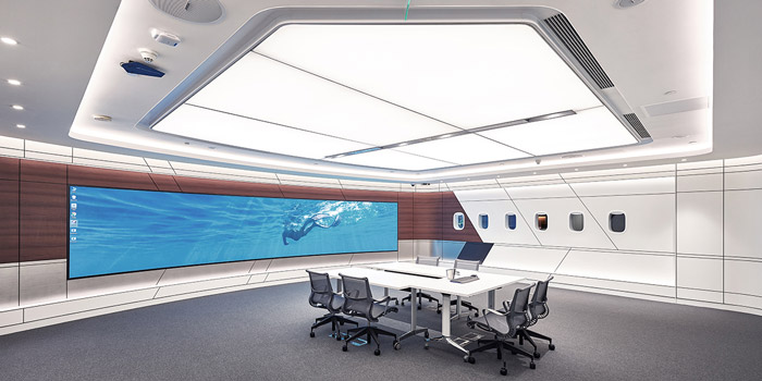 園區(qū)辦公樓匯報(bào)室裝修設(shè)計(jì)效果圖