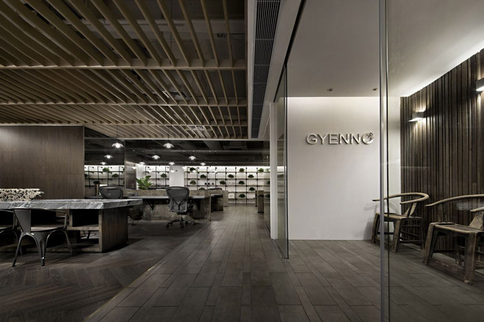 科技辦公空間進(jìn)門區(qū)裝修設(shè)計(jì)效果圖