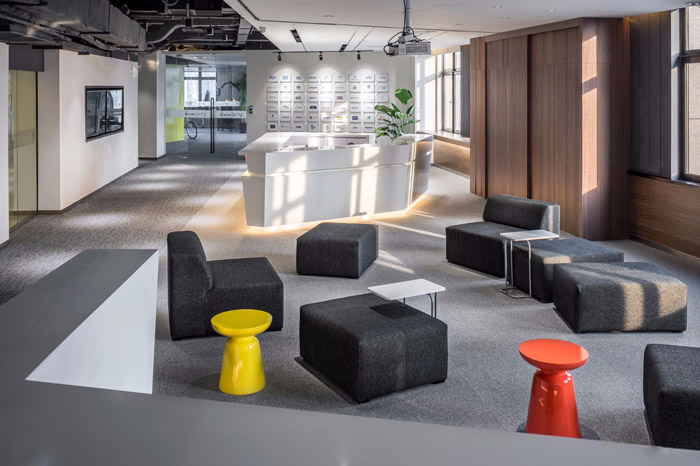 科技辦公室前臺裝修設(shè)計(jì)效果圖