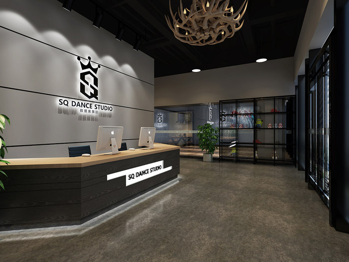 舞蹈培訓(xùn)機構(gòu)前臺裝修設(shè)計效果圖