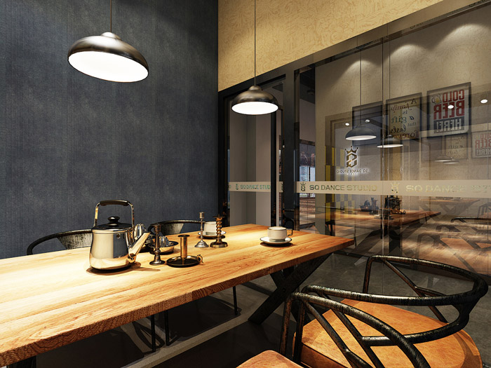 舞蹈培訓(xùn)機構(gòu)接待室裝修設(shè)計效果圖