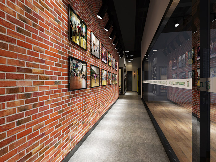 舞蹈培訓(xùn)機構(gòu)過道裝修設(shè)計效果圖