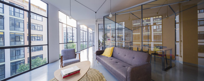 開放式辦公空間接待區(qū)設(shè)計(jì)效果圖