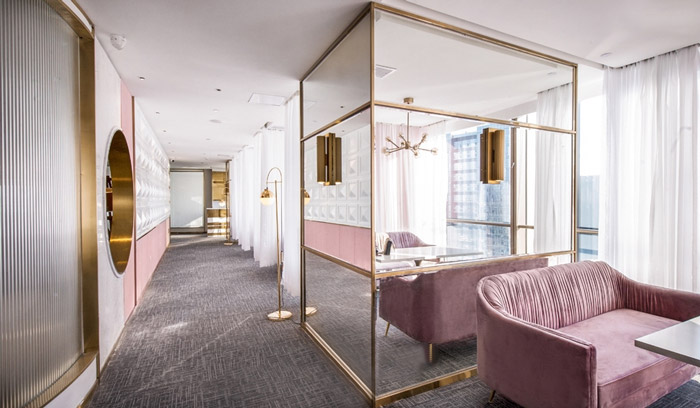 化妝品公司辦公室洽談區(qū)裝修設計效果圖