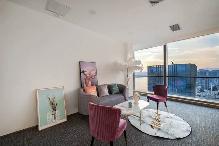 化妝品公司總經(jīng)理辦公室裝修設計效果圖