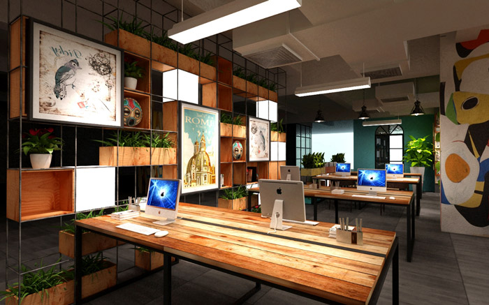 服裝公司辦公區(qū)裝修設(shè)計效果圖